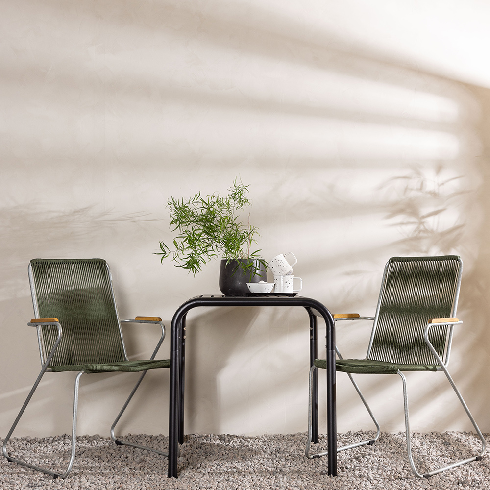 Cafégrupp Venture Home Borneo Bord med 2 Bois Trädgårdsstolar Utomhus