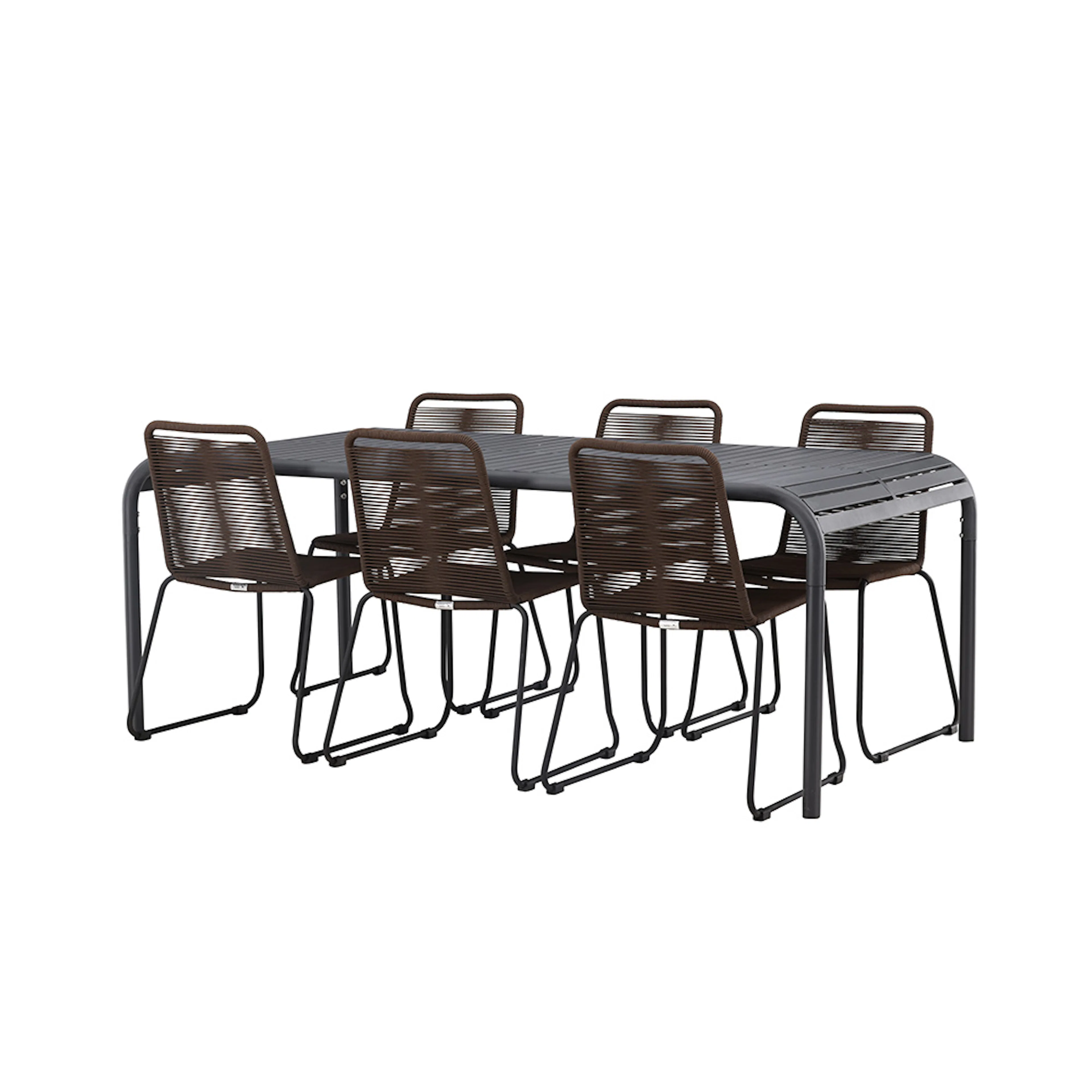 Matgrupp Venture Home Borneo Bord med 6 Lindos Stolar