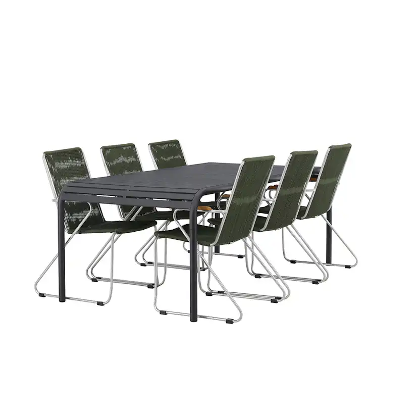 Matgrupp Venture Home Borneo Bord med 6 Bois Stolar