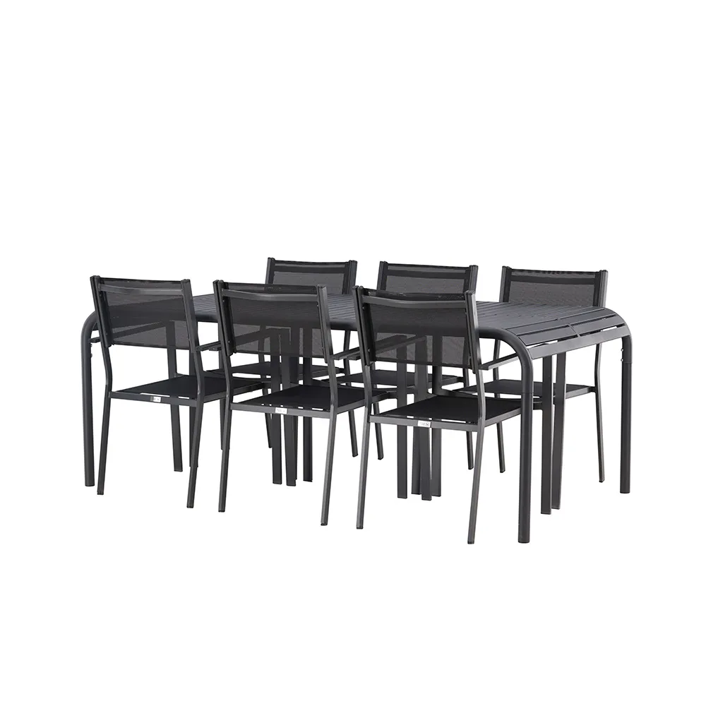 Matgrupp Venture Home Borneo Bord med 6 Copacabana Stolar