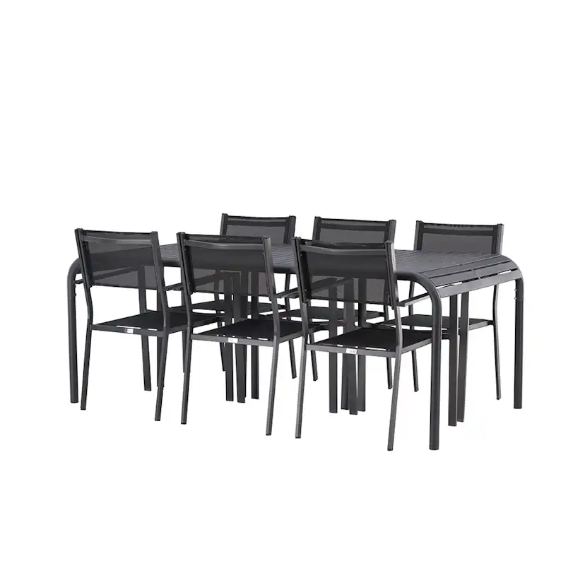 Matgrupp Venture Home Borneo Bord med 6 Copacabana Stolar