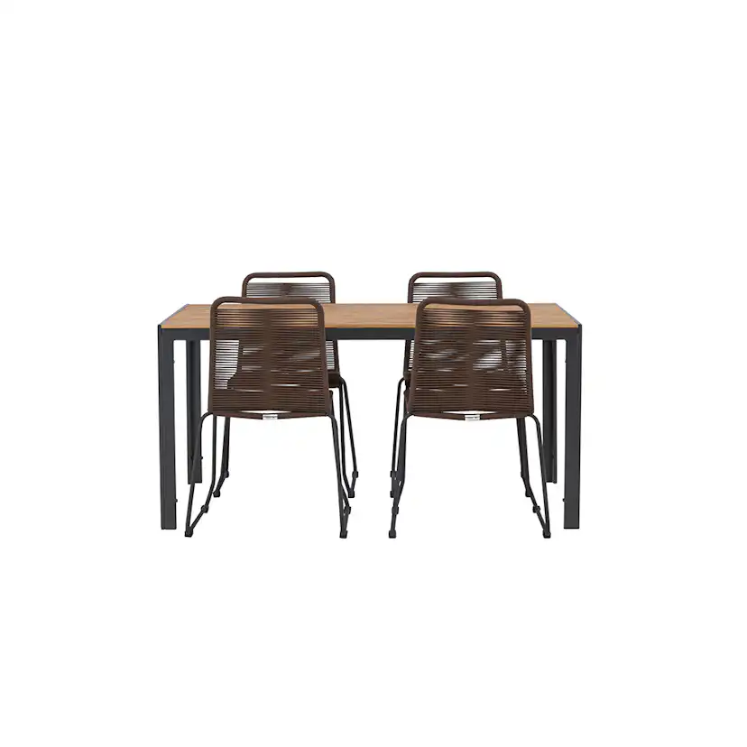 Matgrupp Venture Home Break Bord med 4 Lindos Stolar