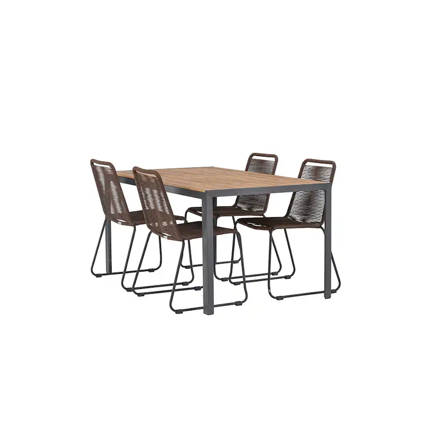 Matgrupp Venture Home Break Bord med 4 Lindos Stolar