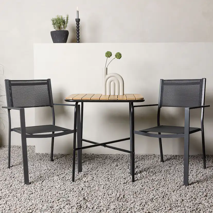 Cafégrupp Venture Home Holmbeck Bord med 2 Copacabana Stolar