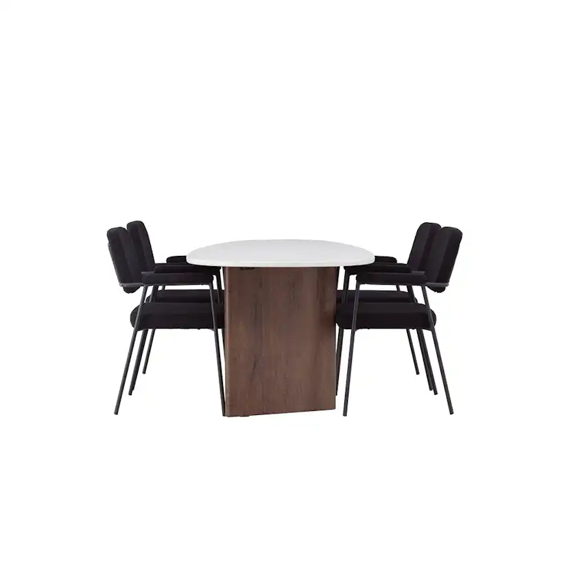 Matgrupp Venture Home Grönvik med 4 Yesterday Stolar