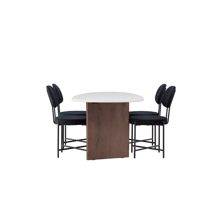 Matgrupp Venture Home Grönvik med 4 Stella Stolar