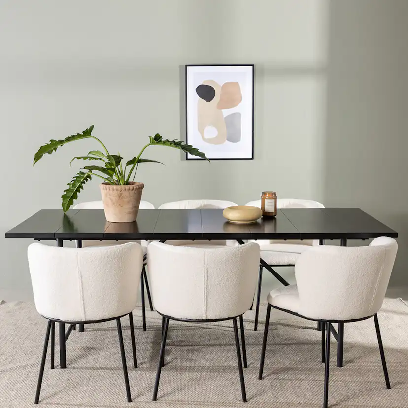 Matgrupp Venture Home Astrid med 6 Edina Stolar