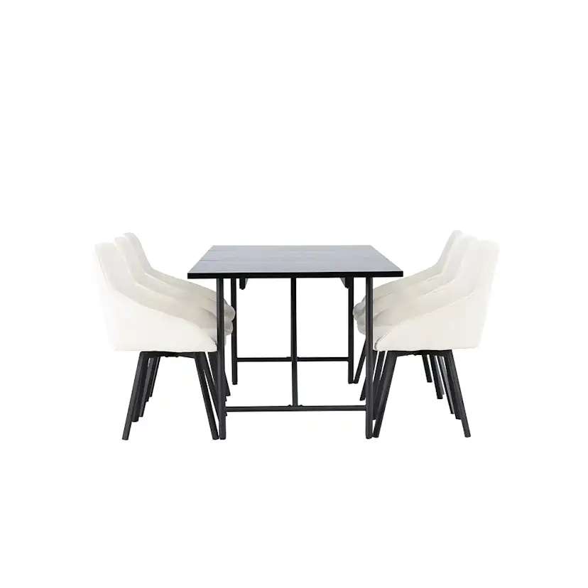 Matgrupp Venture Home Astrid med 6 Rosie Stolar