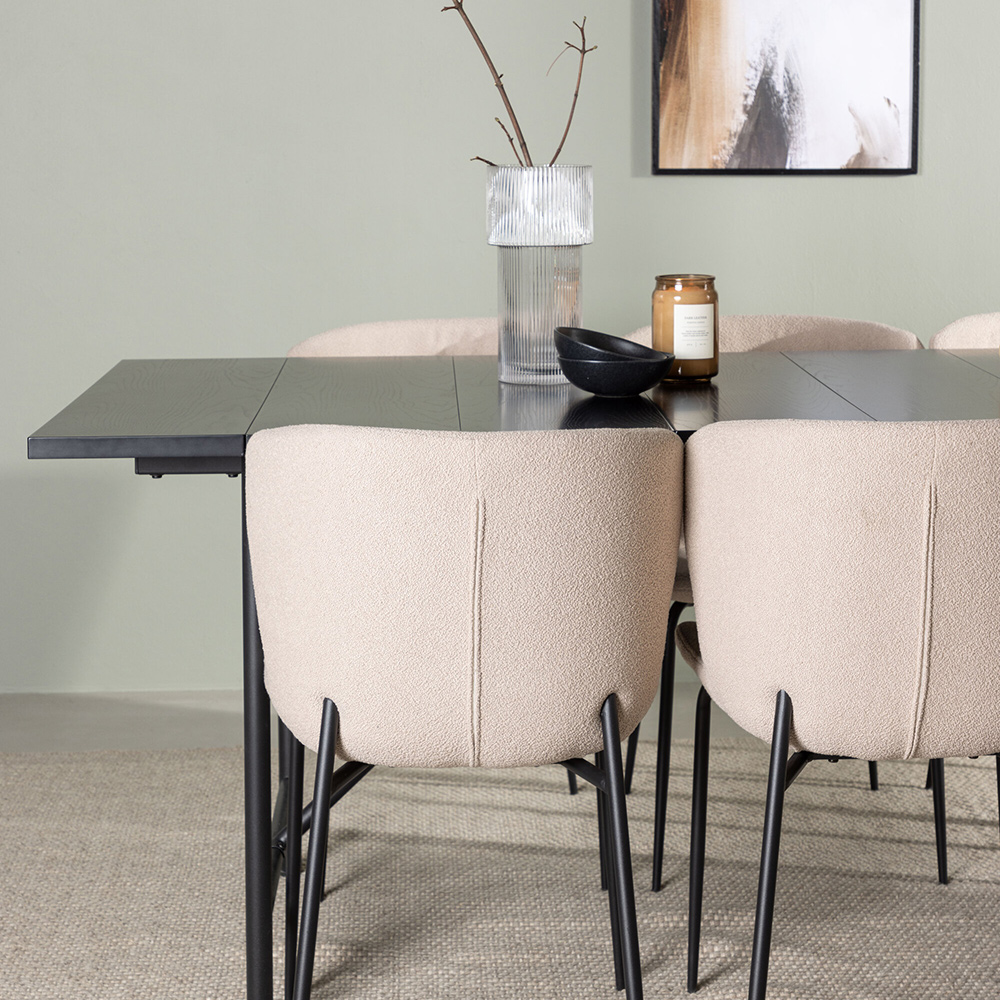 Matgrupp Venture Home Astrid med 6 Modesto Stolar