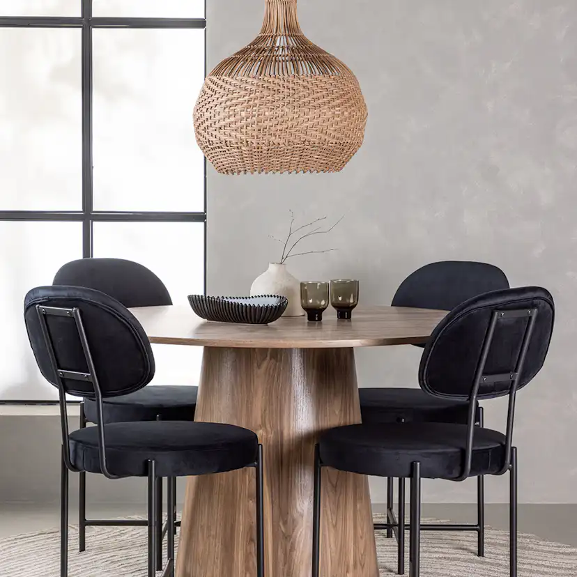 Matgrupp Venture Home Lanzo Runt Matbord Ø120 cm & 6 Stella Stolar