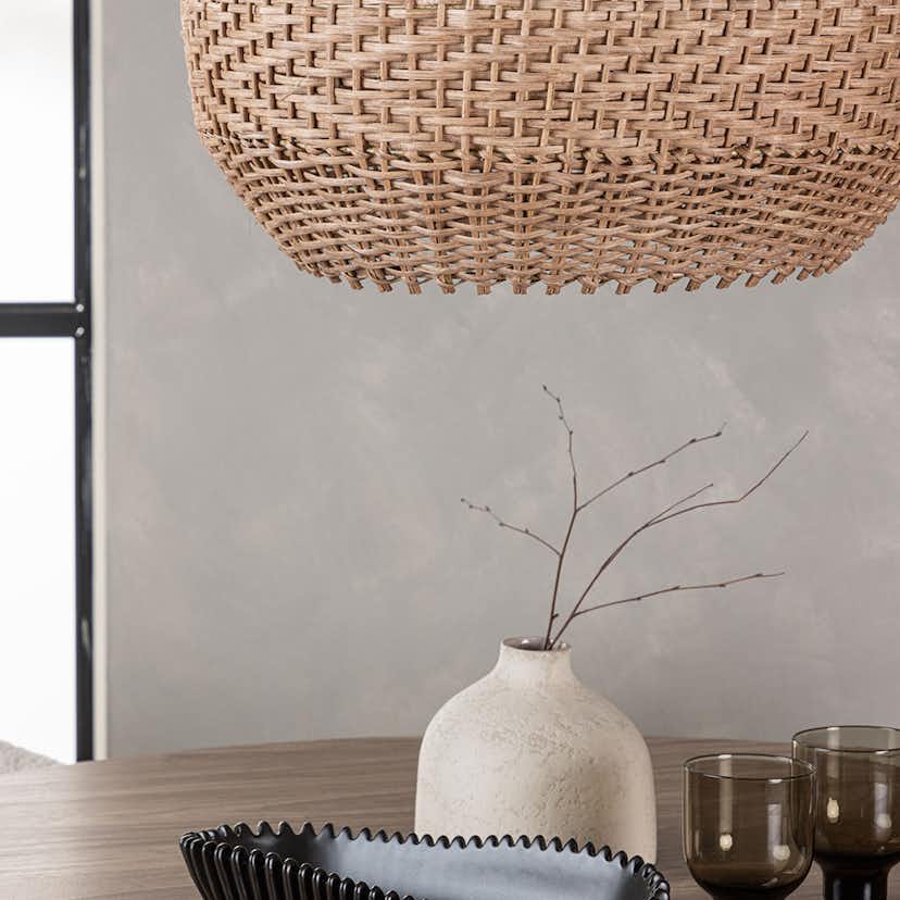 Matgrupp Venture Home Lanzo Runt Matbord Ø120 cm & 4 Chico Stolar i Boucle