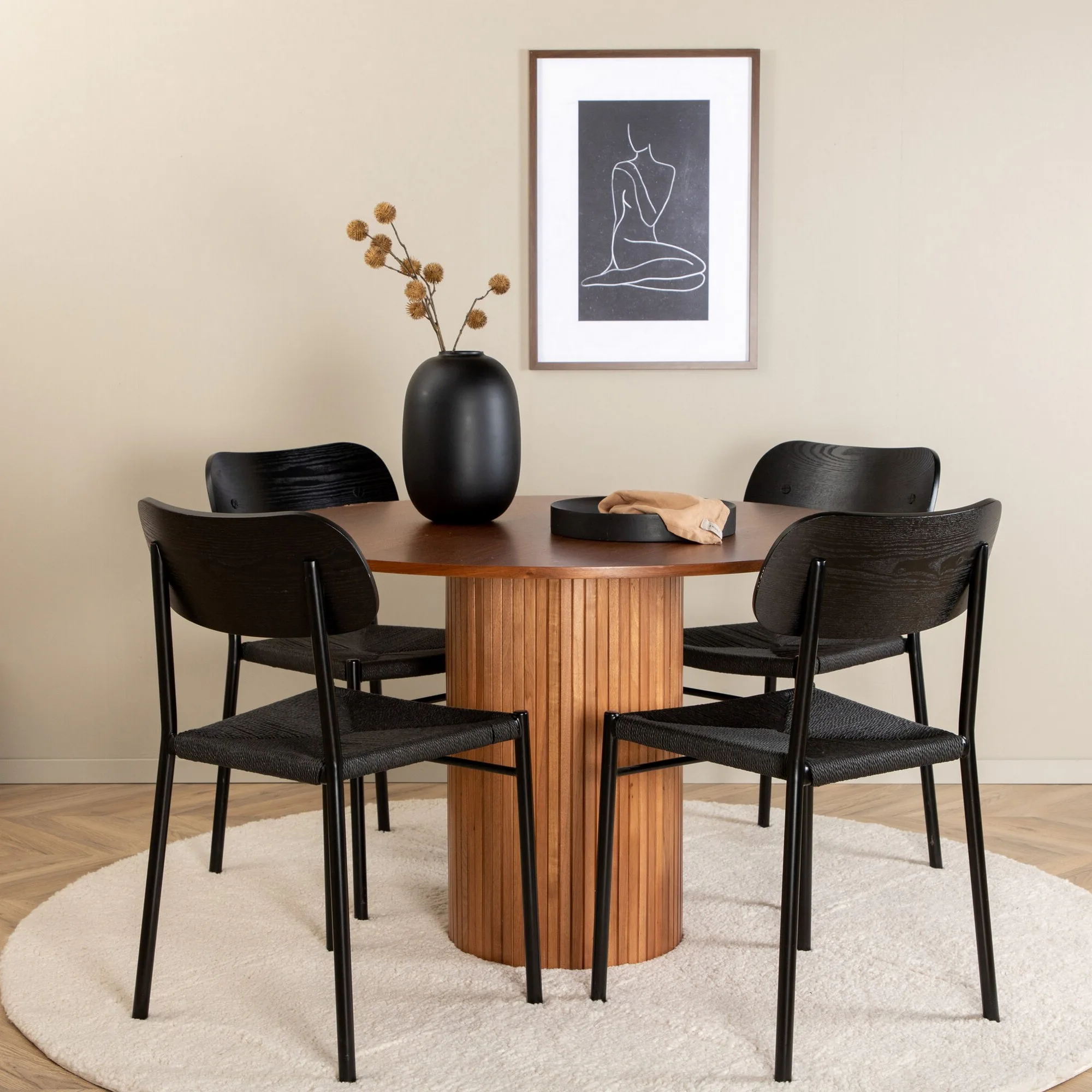 Matgrupp Venture Home Bianca med 4st Polly Stolar