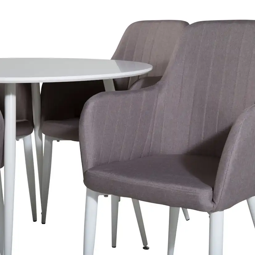 Matgrupp Venture Home Plaza Runt Matbord Ø100 cm & 4 Comfort Stolar