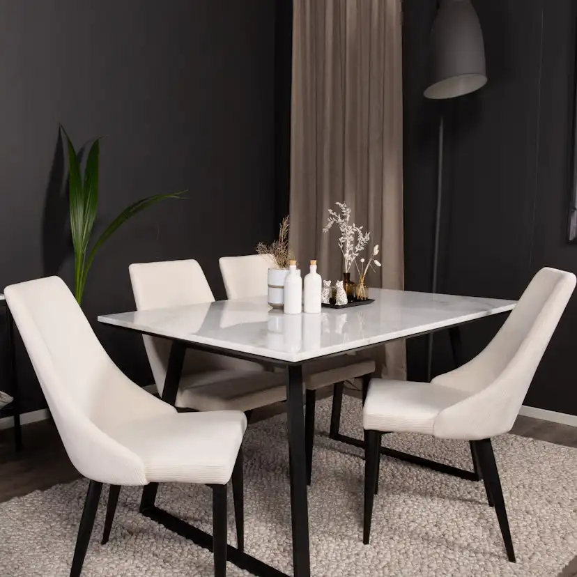 Matgrupp Venture Home Estelle med 4st Leone Stolar