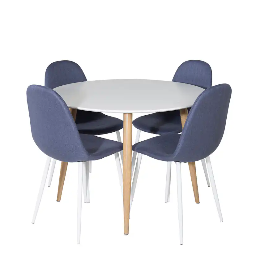 Matgrupp Venture Home Polar Ø100 cm med 4st Plaza Matstolar