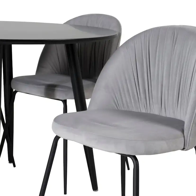 Matgrupp Venture Home Plaza med 4st Wrinkles Stolar