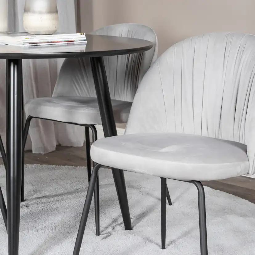 Matgrupp Venture Home Plaza med 4st Wrinkles Stolar