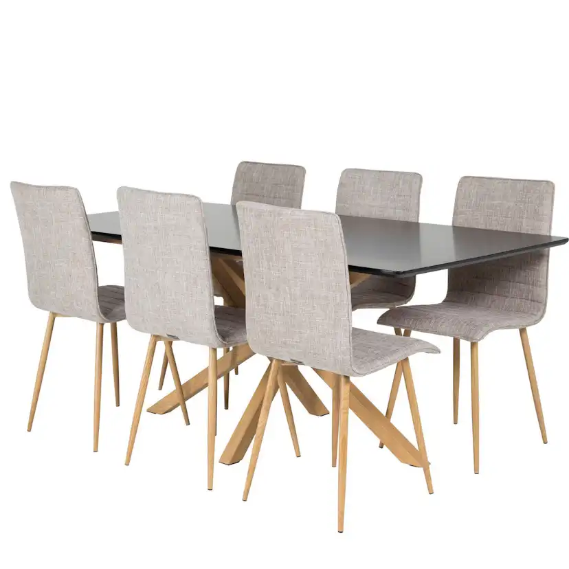 Matgrupp Venture Home Piazza med 6st Windu Stolar