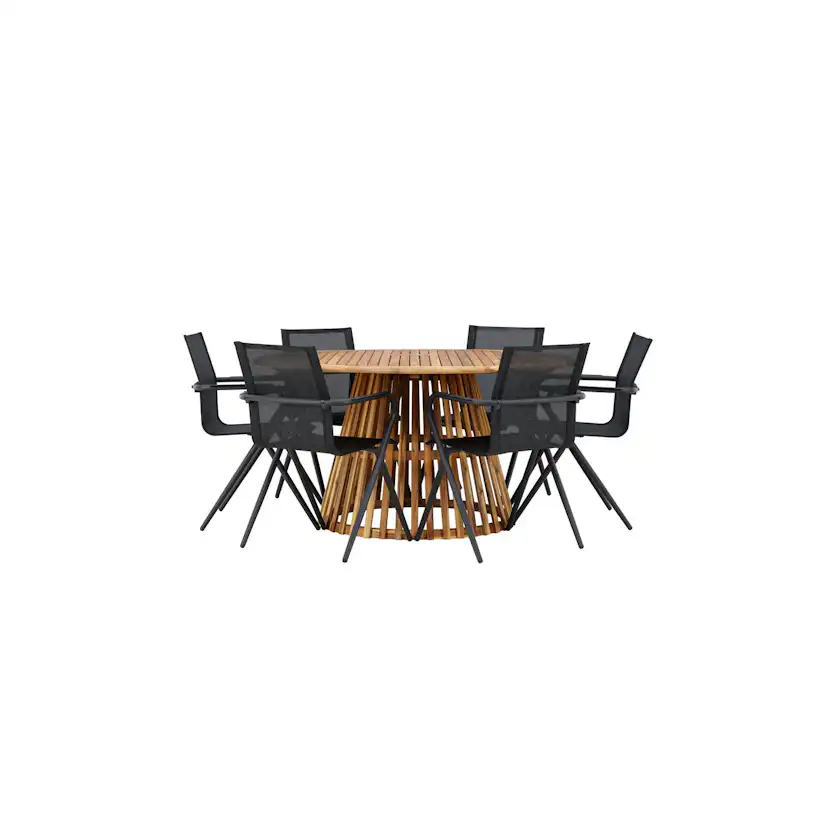 Trädgårdsgrupp Venture Home Tucumán med 6 Alina Trädgårdsstolar