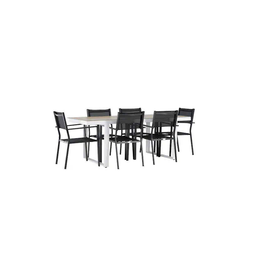 Trädgårdsgrupp Venture Home Merlo med 6 Copacabana Stolar