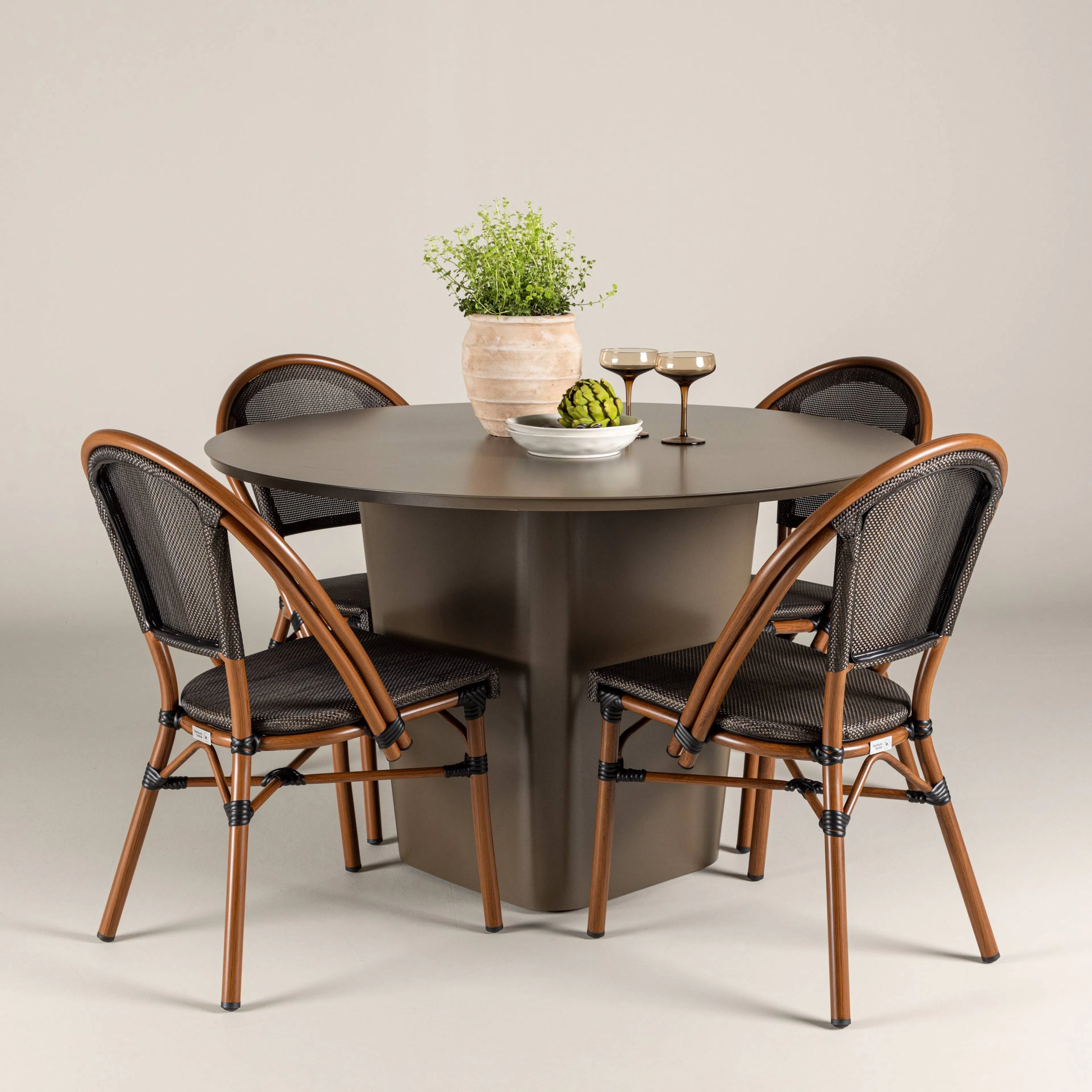 Trädgårdsgrupp Venture Home Santa Fe med 4 Guarda Stolar