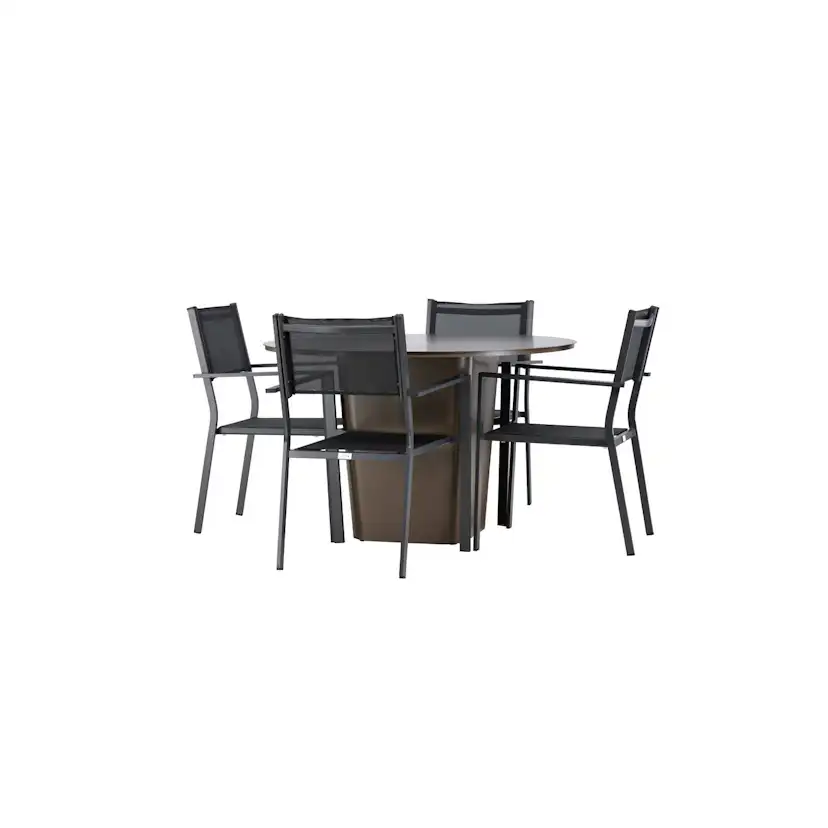 Trädgårdsgrupp Venture Home Santa Fe med 4 Copacabana Stolar