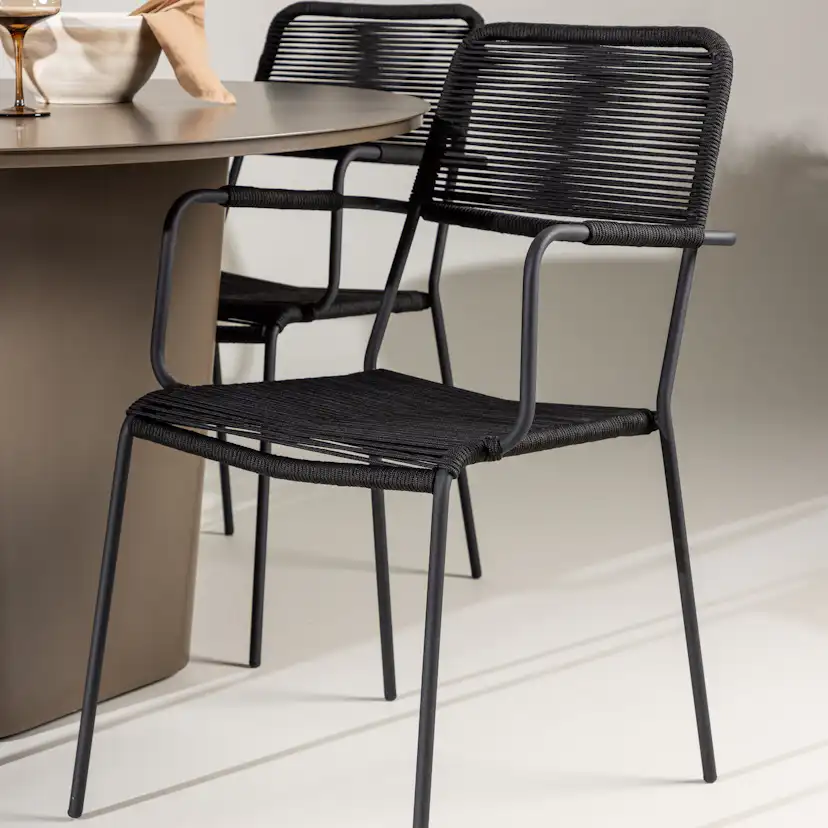 Trädgårdsgrupp Venture Home Santa Fe med 4 Lindos Trädgårdsstolar