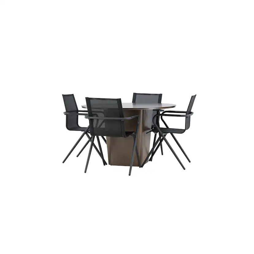 Trädgårdsgrupp Venture Home Santa Fe med 4 Alina Stolar