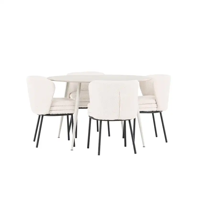 Matgrupp Venture Home Plaza Ø120 med 4 st Agnes Stolar