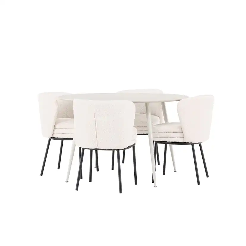 Matgrupp Venture Home Plaza Ø120 med 4 st Agnes Stolar