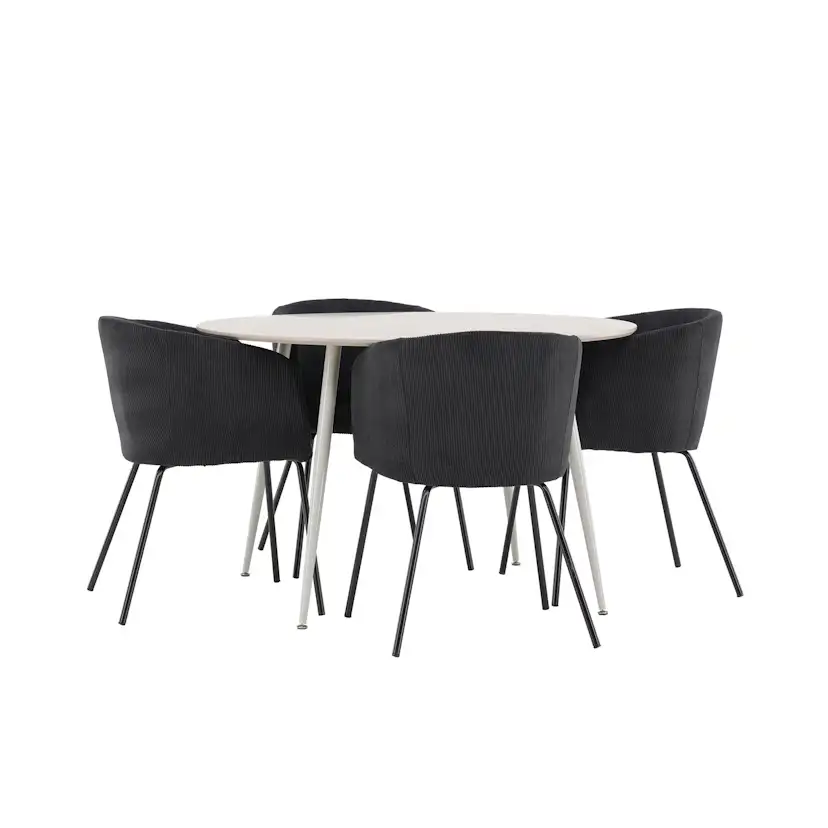 Matgrupp Venture Home Plaza Ø120 med 4 st Berit Stolar