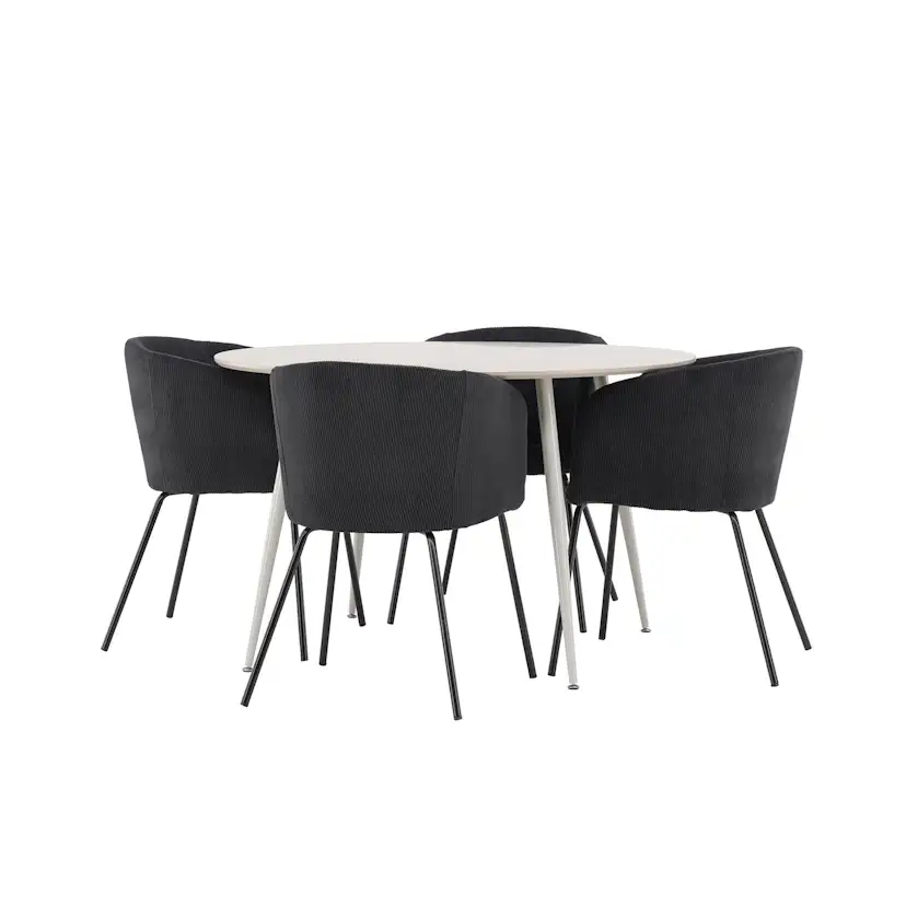 Matgrupp Venture Home Plaza Ø120 med 4 st Berit Stolar