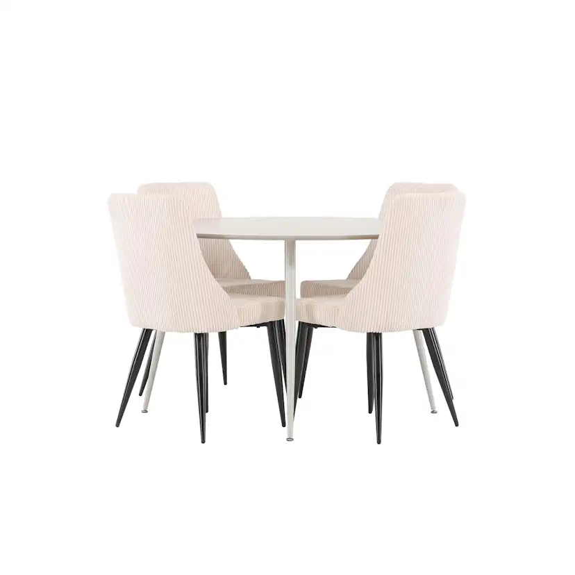 Matgrupp Venture Home Plaza Ø120 med 4 st Leone Stolar