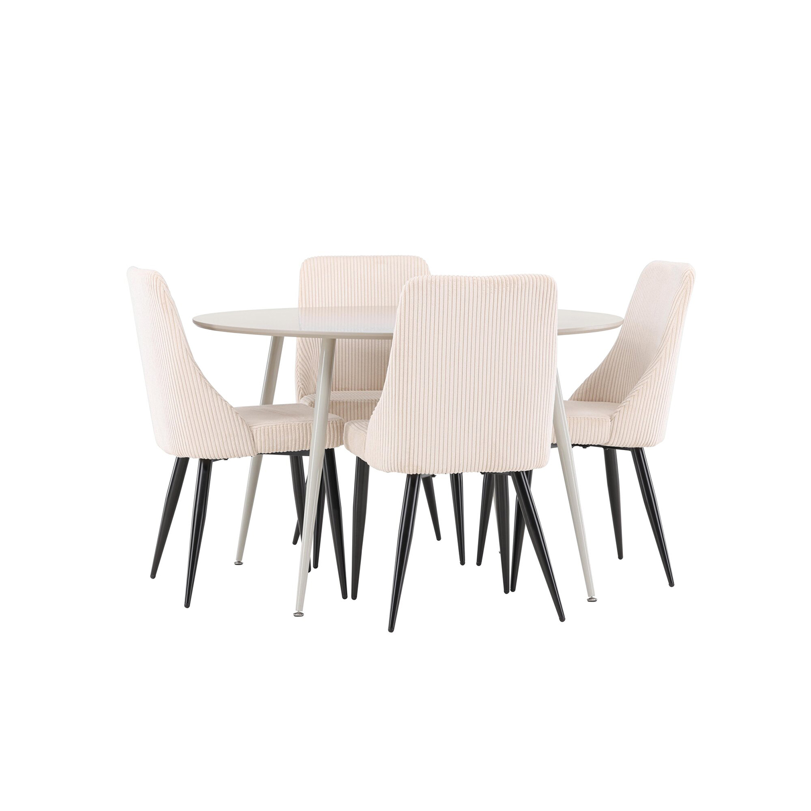 Matgrupp Venture Home Plaza Ø120 med 4 st Leone Stolar