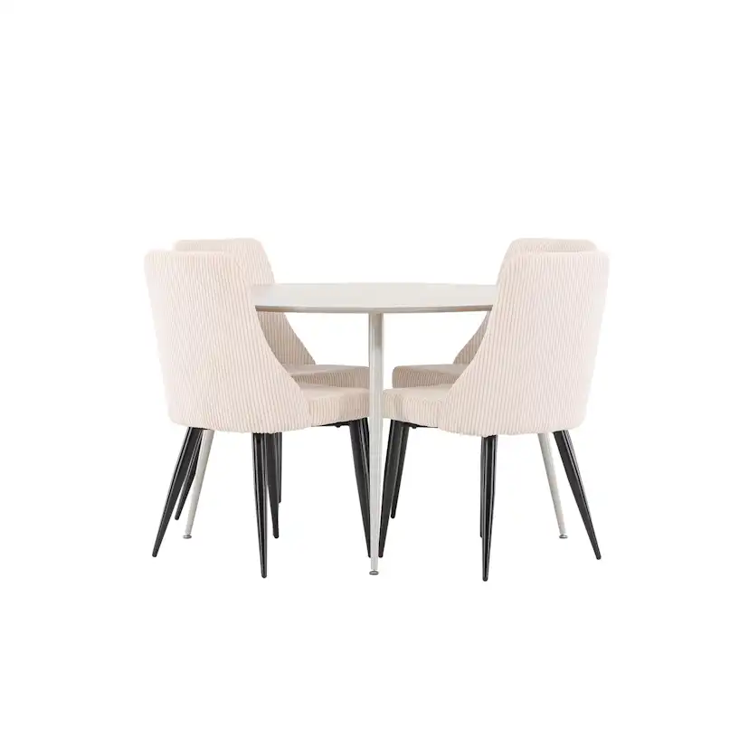 Matgrupp Venture Home Plaza Ø120 med 4 st Leone Stolar