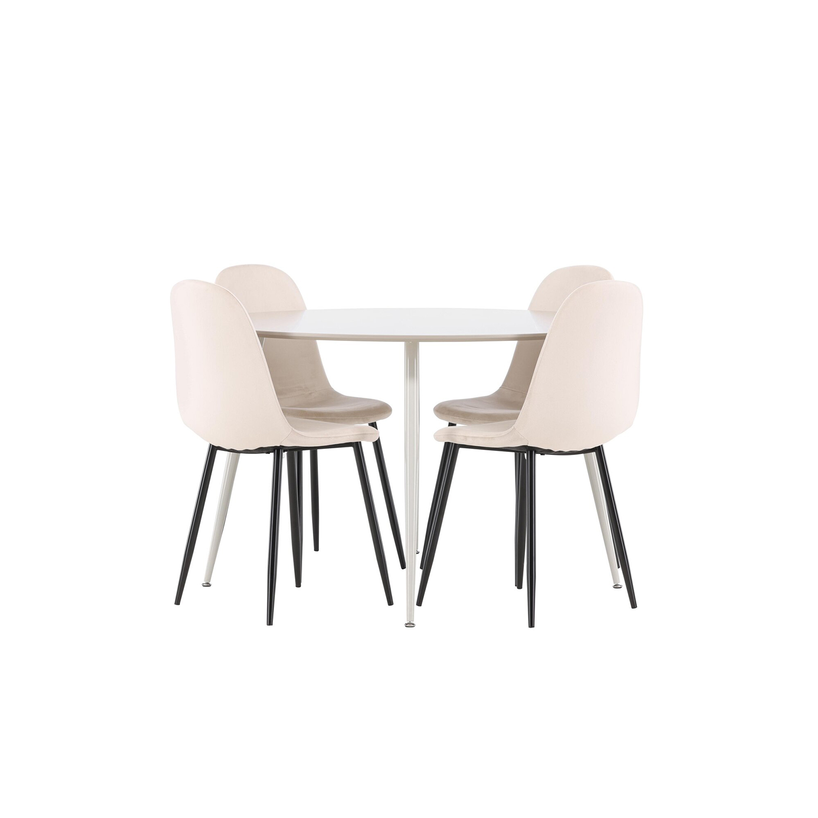 Matgrupp Venture Home Plaza Ø120 med 4 st Polar Stolar Sammet