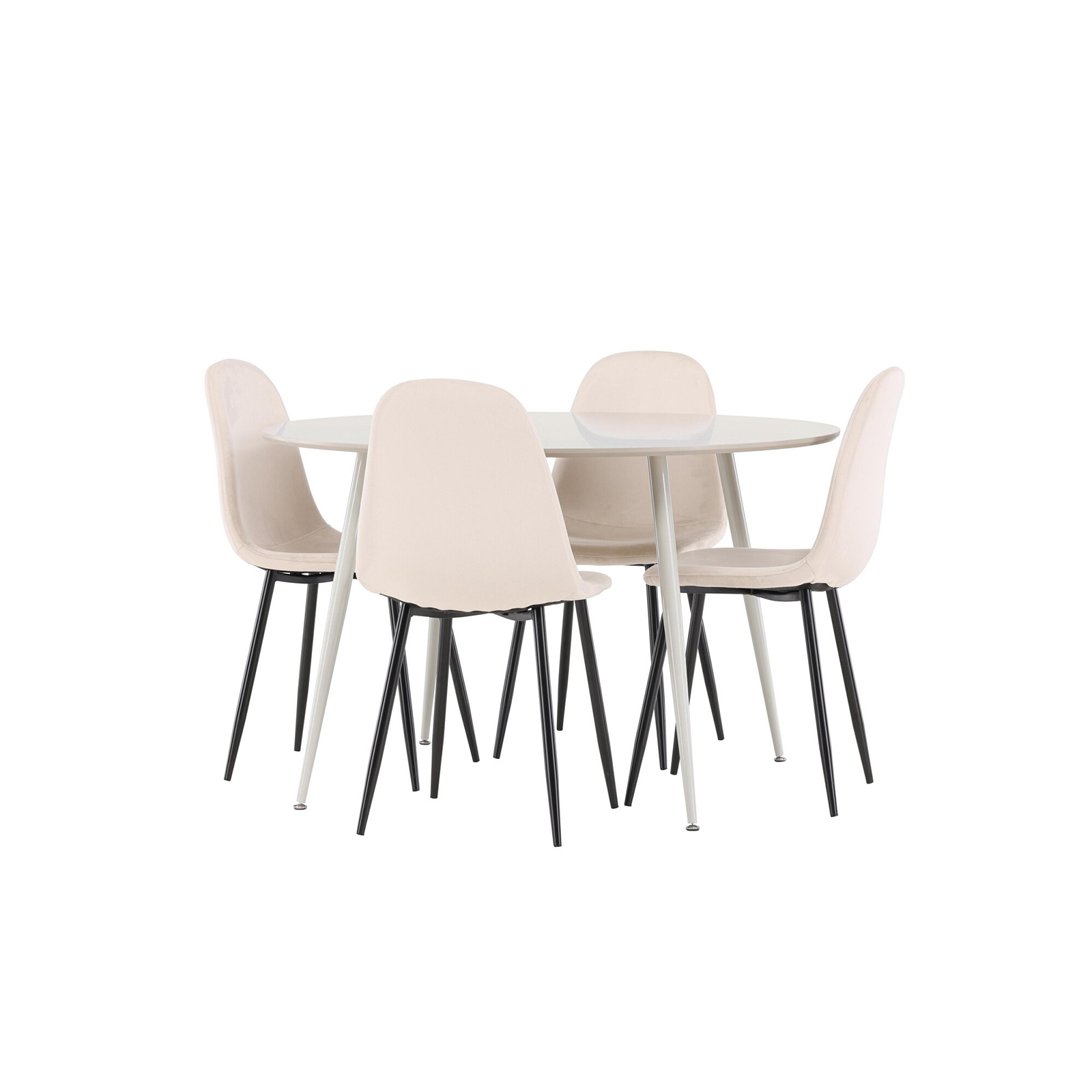 Matgrupp Venture Home Plaza Ø120 med 4 st Polar Stolar Sammet