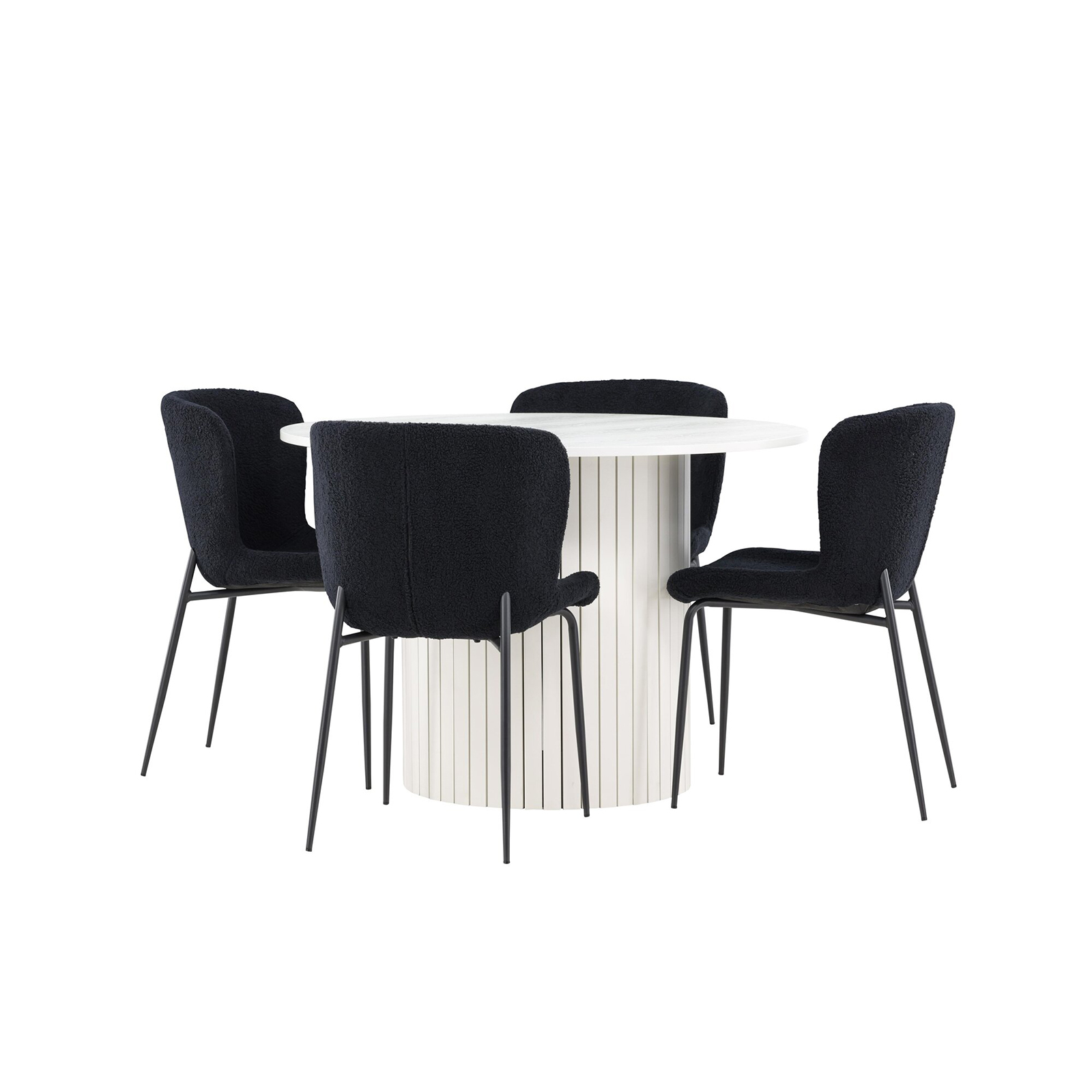 Matgrupp Venture Home Härön Ø110 med 4 st Modesto Stolar