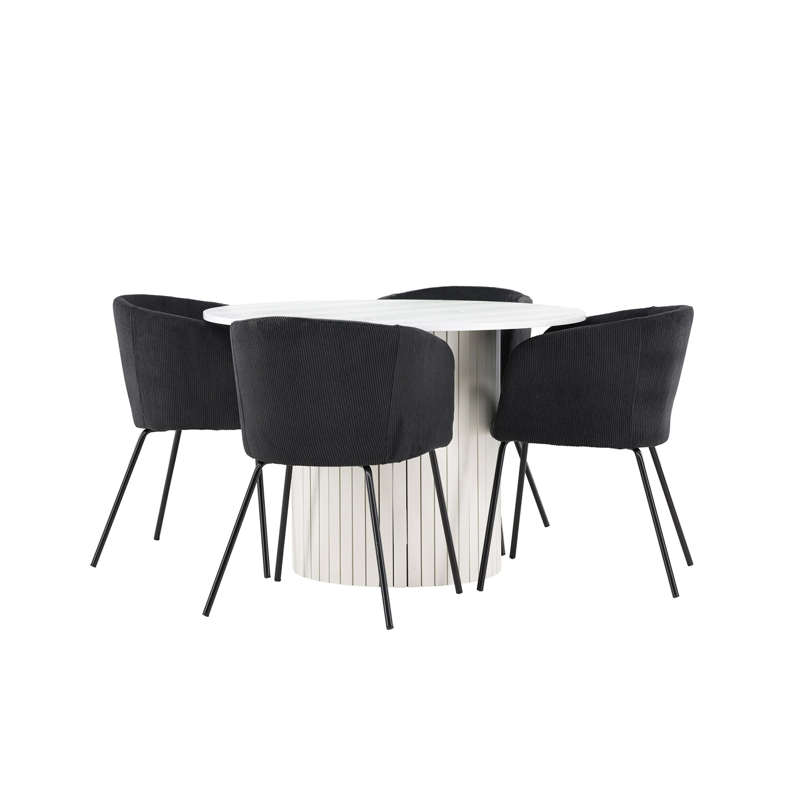 Matgrupp Venture Home Härön Ø110 med 4 st Berit Stolar