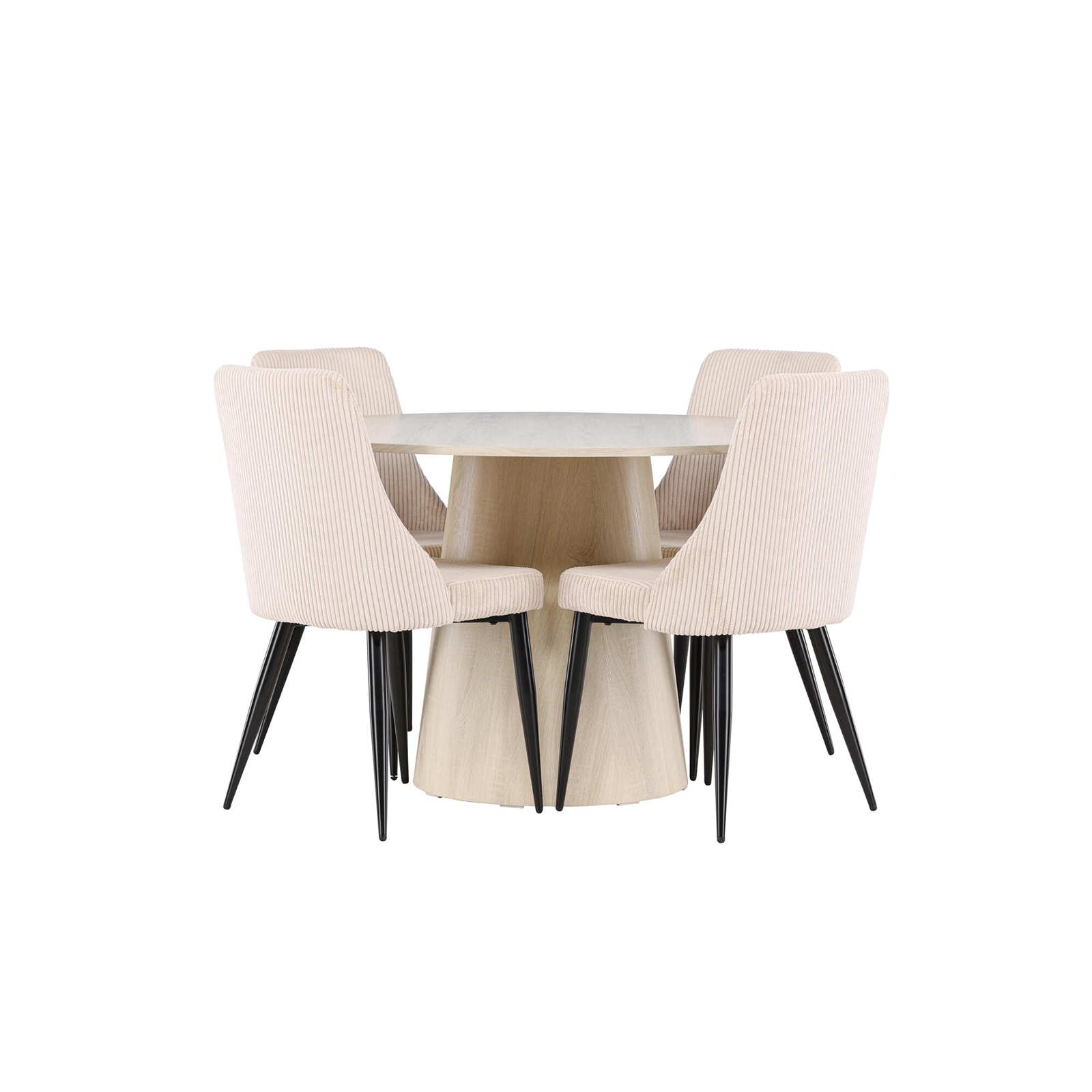 Matgrupp Venture Home Lanzo Ø120 med 4 st Leone Stolar