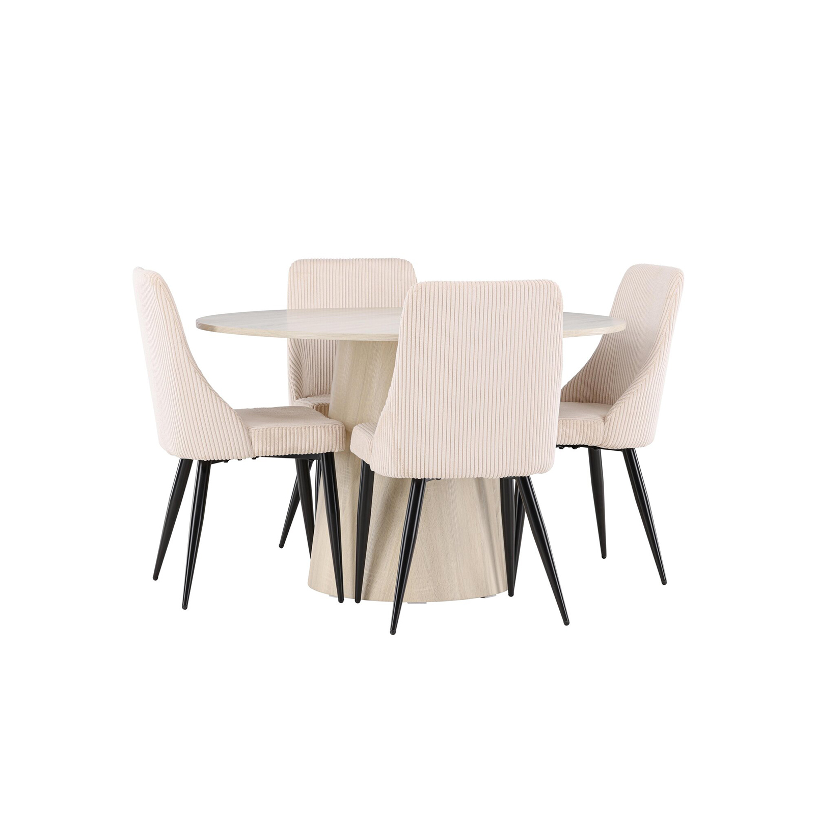 Matgrupp Venture Home Lanzo Ø120 med 4 st Leone Stolar