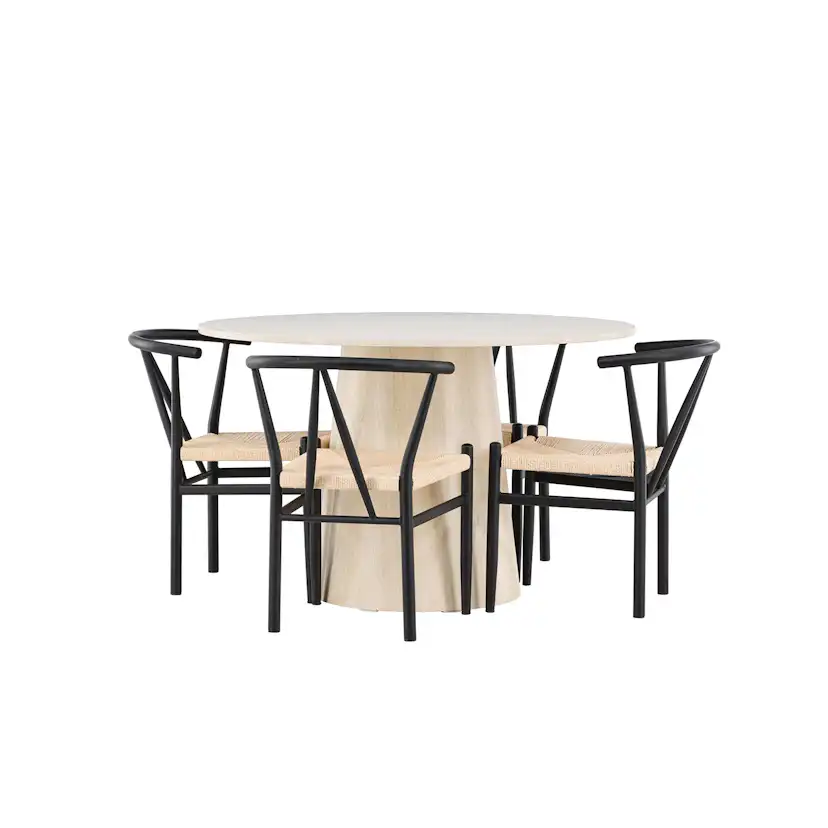 Matgrupp Venture Home Lanzo Ø120 med 4 st Alfons Stolar