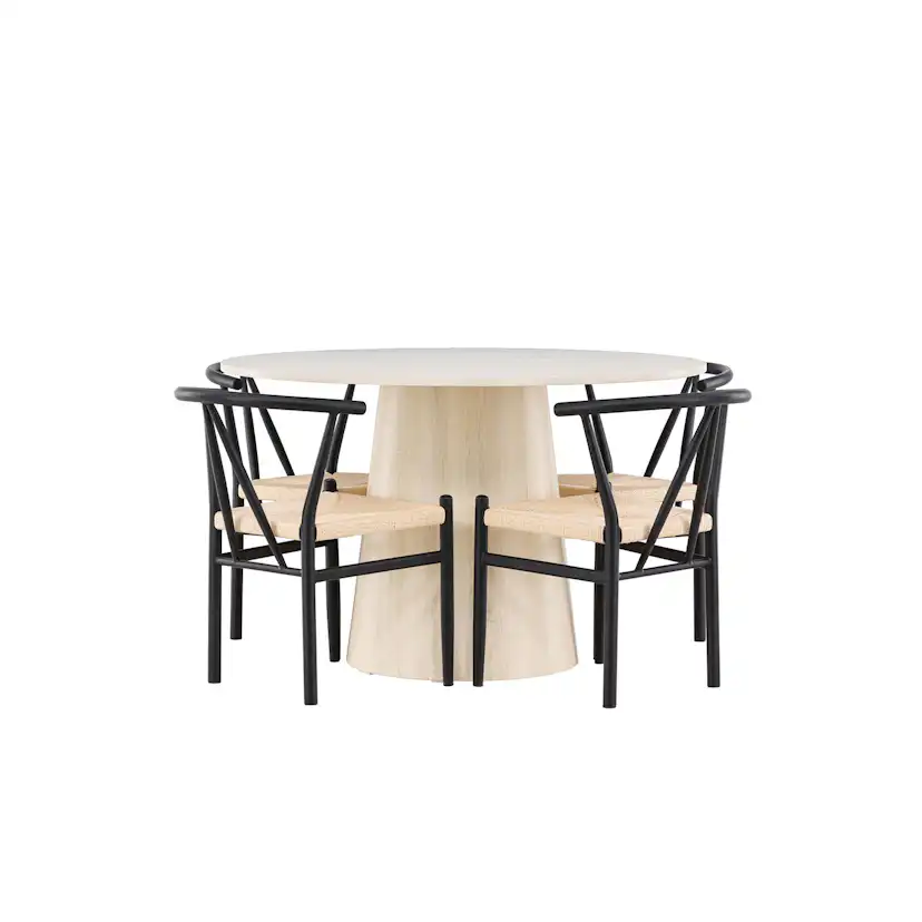 Matgrupp Venture Home Lanzo Ø120 med 4 st Alfons Stolar