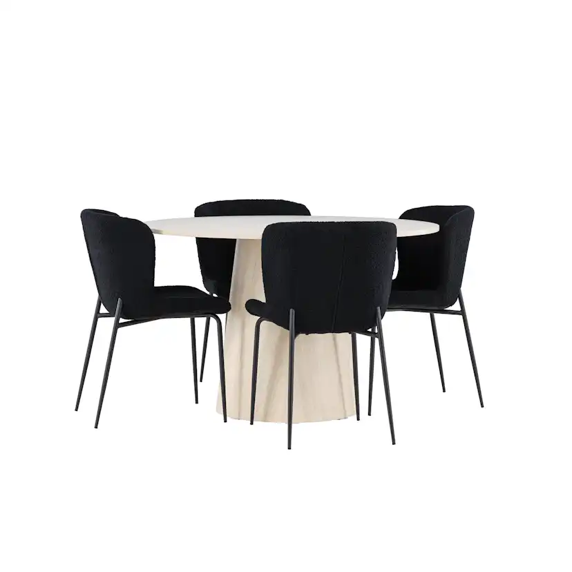 Matgrupp Venture Home Lanzo Ø120 med 4 st Modesto Stolar
