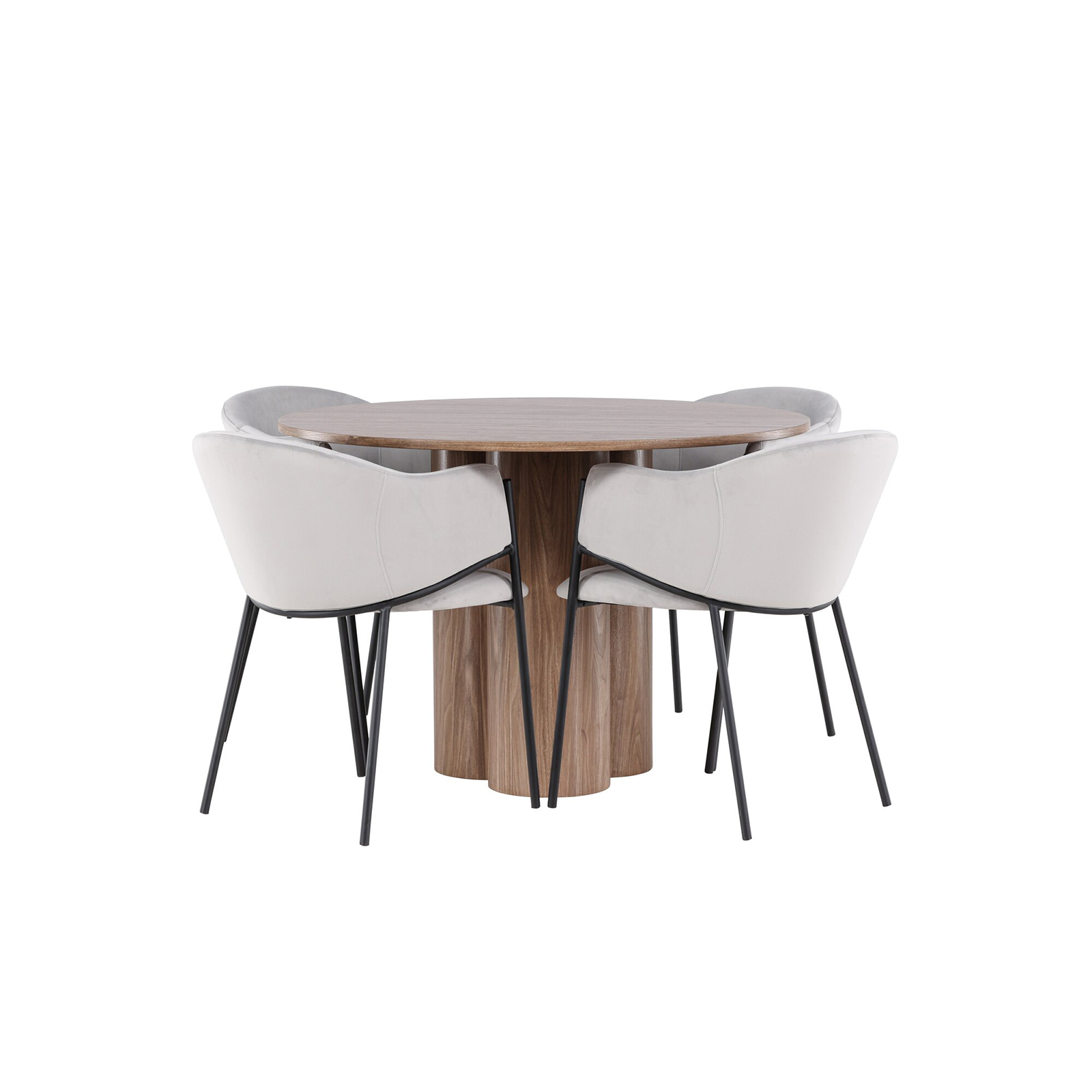 Matgrupp Venture Home Olivia Ø110 med 4 st Evelina Stolar