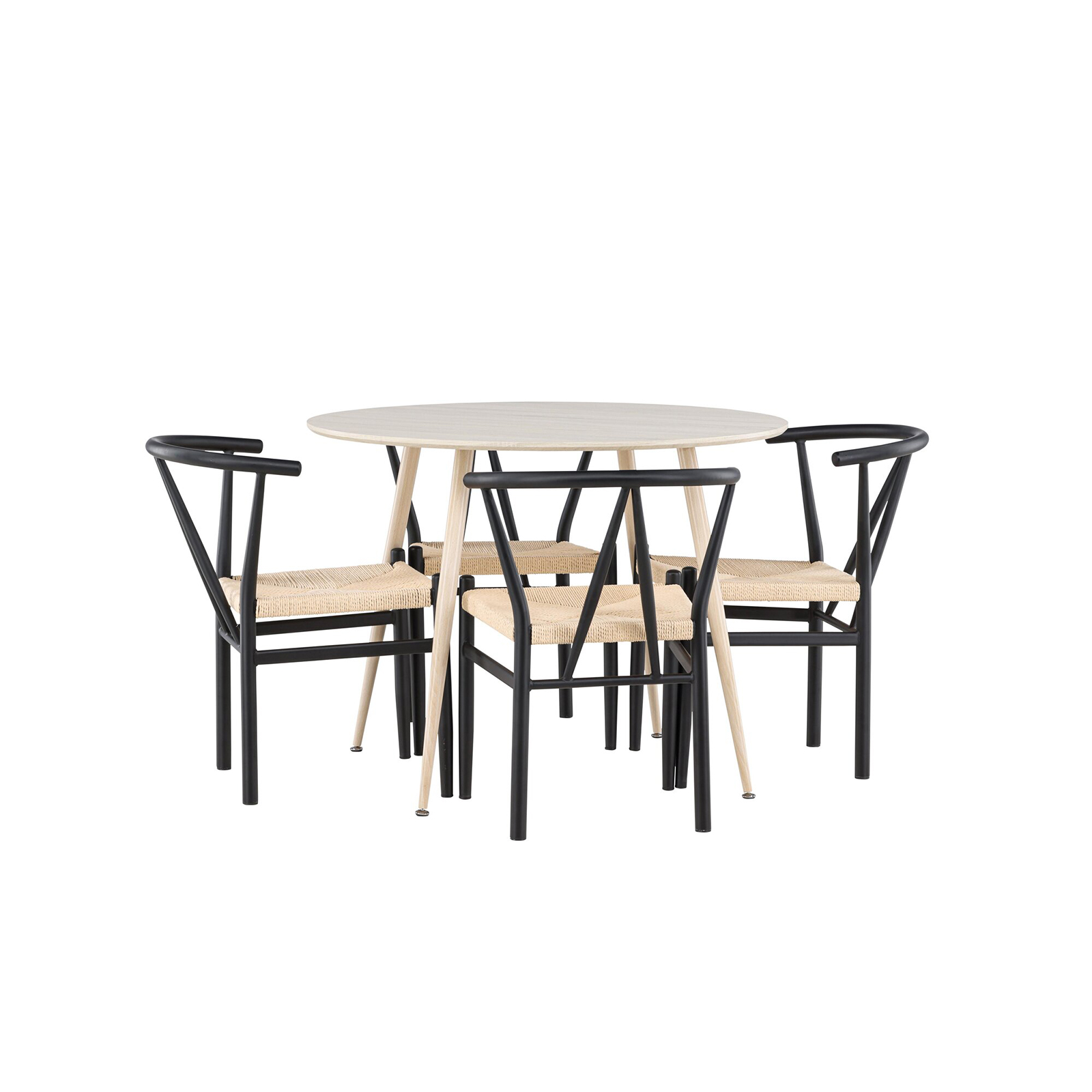 Matgrupp Venture Home Plaza Ø100 med 4 st Alfons Stolar