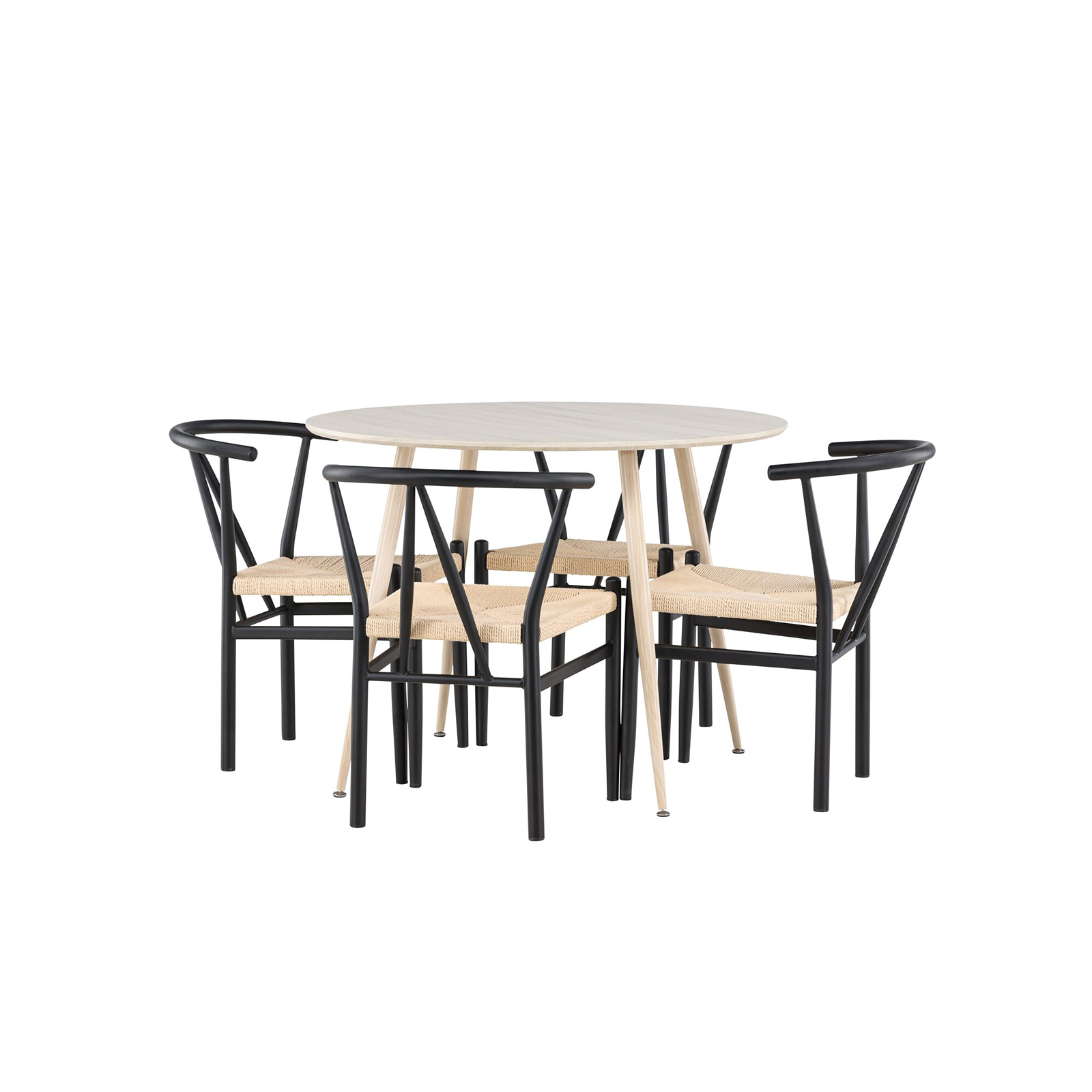 Matgrupp Venture Home Plaza Ø100 med 4 st Alfons Stolar