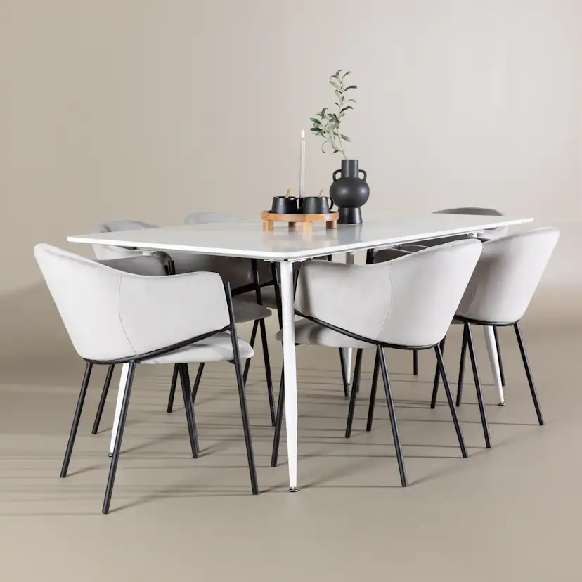 Matgrupp Venture Home Silar 180 med 6 st Evelina Stolar