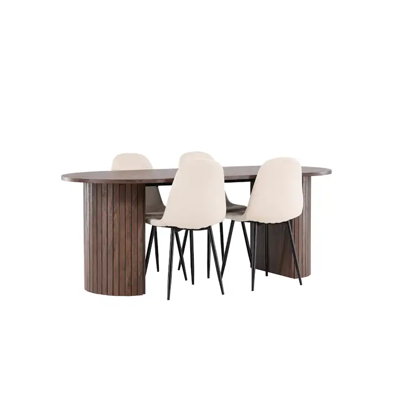 Matgrupp Venture Home Härön 200 med 4 st Polar Stolar Sammet