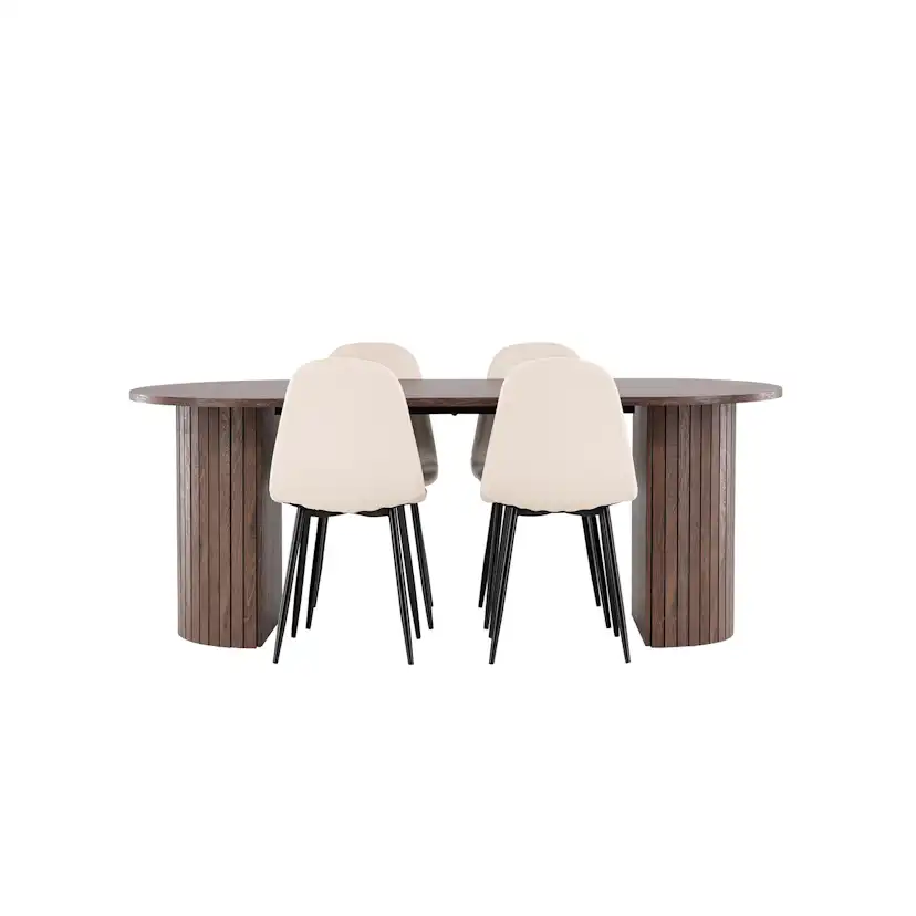 Matgrupp Venture Home Härön 200 med 4 st Polar Stolar Sammet